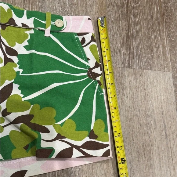 J-Crew Women’s Tropical Floral Green and Pink Shorts Vintage Y2K Low Fit Size 4 - Picture 5 of 8